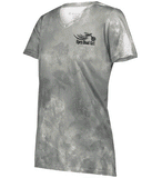 Open Road Girl Cloud Print Vneck Short Sleeve Tee, 4 COLORS