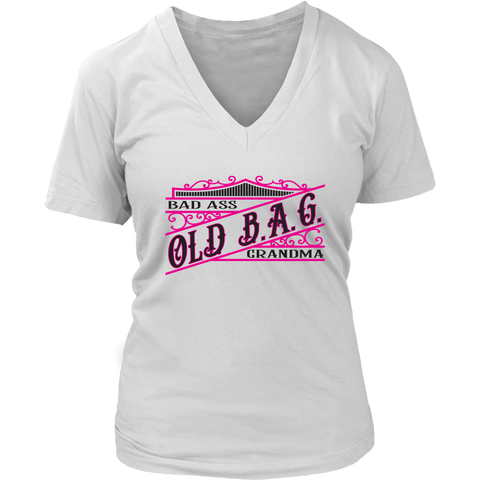 OLD B.A.G. Bad Ass Grandma V-Neck Tee