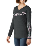 Open Road Girl Long Sleeve Hooded Tee, 4 Colors
