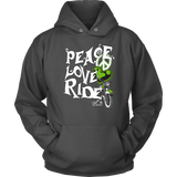 GREEN Peace Love Ride UNISEX Hoodie