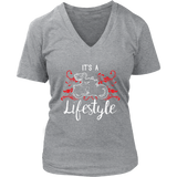 RED It’s a Lifestyle Women’s V-Neck T-Shirt-Short Sleeve