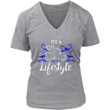 BLUE It’s a Lifestyle Women’s V-Neck T-Shirt-Short Sleeve