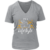 ORANGE  It’s a Lifestyle Women’s V-Neck T-Shirt-Short Sleeve