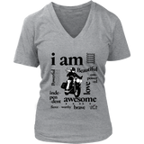 I AM...Inspiration Women's Open Road Girl V-Neck Shirt, 5 COLORS