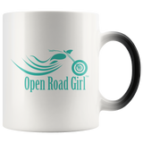 TEAL OPEN ROAD GIRL 11OZ MAGIC MUG, 2 STYLES