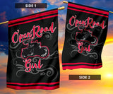 Open Road Girl on Motorcycle Garden or House FLAG ONLY, 7 COLORS