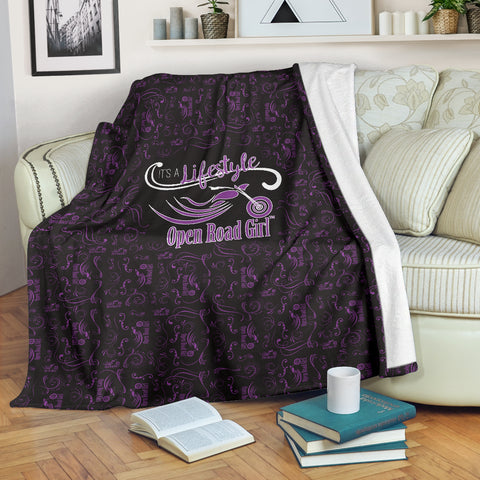 PURPLE Open Road Girl Scatter Regular Blanket