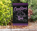 Open Road Girl on Motorcycle Garden or House FLAG ONLY, 7 COLORS