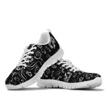 White Scatter Design Tennis Shoes with White Soles, 2 COLORS
