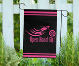 Open Road Girl Design lawn or Home FLAG ONLY, 7 COLORS