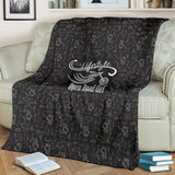 GREY/BLACK Open Road Girl Scatter Regular Blanket