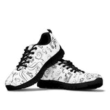 Black and White Scatter Tennis Shoe with Black Soles, 2 COLORS