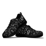 Black and White Scatter Tennis Shoe with Black Soles, 2 COLORS