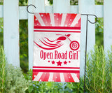 Open Road Girl with Stripes Garden or House FLAG ONLY, 7 COLORS