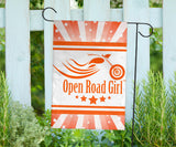 Open Road Girl with Stripes Garden or House FLAG ONLY, 7 COLORS