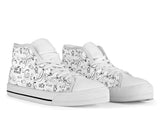 Black & White Scatter Hi Tops Open Road Girl with White Sole