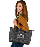White Scatter Open Road Girl PU Leather Tote