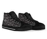 Black & White Scatter Hi Top Open Road Girl with Black Sole