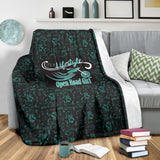 Teal Open Road Girl Blanket