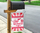 Open Road Girl with Stripes Garden or House FLAG ONLY, 7 COLORS