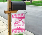 Open Road Girl with Stripes Garden or House FLAG ONLY, 7 COLORS