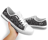 Black on White Open Road Girl Scatter Canvas Shoes