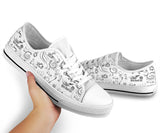 White on White Open Road Girl Scatter Canvas Shoes