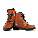 BURNT ORANGE/BLACK IALS OPEN ROAD GIRL PU LEATHER BOOTS, 2 COLORS