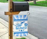 Open Road Girl with Stripes Garden or House FLAG ONLY, 7 COLORS