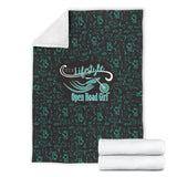 Teal Open Road Girl Blanket