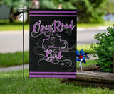 Open Road Girl on Motorcycle Garden or House FLAG ONLY, 7 COLORS