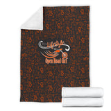 ORANGE/BLACK Open Road Girl Scatter Regular Blanket