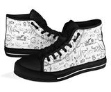 Black & White Scatter High Top Open Road Girl with Black Sole