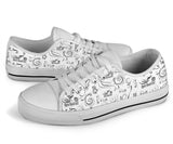 White on White Open Road Girl Scatter Canvas Shoes