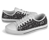 Black on White Open Road Girl Scatter Canvas Shoes