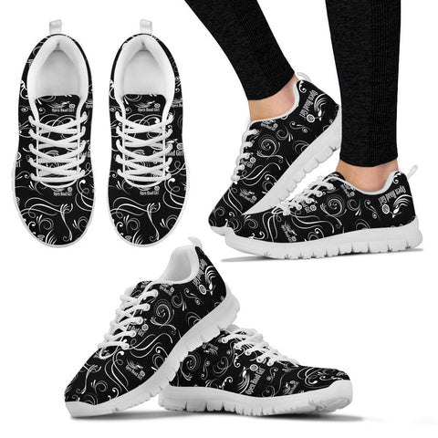 White Scatter Design Tennis Shoes with White Soles, 2 COLORS