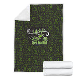 GREEN Open Road Girl Scatter Standard Blanket