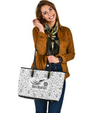 Black Scatter Open Road Girl PU Leather Tote