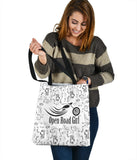 White and Black Scatter Cloth Tote