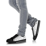 White on Black Open Road Girl Scatter Canvas Shoes