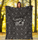 BLACK Scatter Open Road Girl Blanket