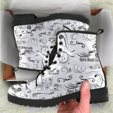 BLACK Scatter Open Road Girl PU Leather Boots