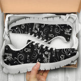 White Scatter Design Tennis Shoes with White Soles, 2 COLORS