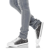 Black on White Open Road Girl Scatter Canvas Shoes