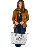 Black Scatter Open Road Girl PU Leather Tote