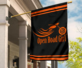 Open Road Girl Design lawn or Home FLAG ONLY, 7 COLORS