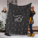 BLACK Scatter Open Road Girl Blanket