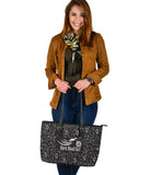 White Scatter Open Road Girl PU Leather Tote