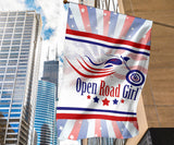 Patriot Open Road Girl Garden or House FLAG ONLY