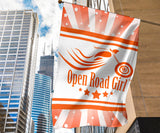 Open Road Girl with Stripes Garden or House FLAG ONLY, 7 COLORS